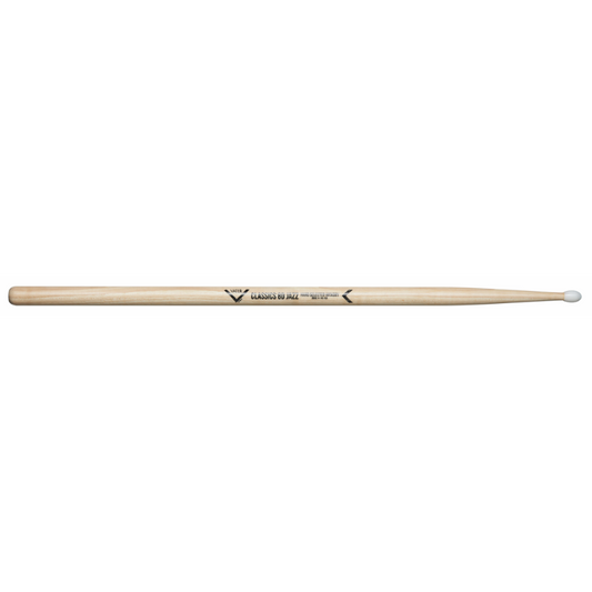 Vater Classics 8D Jazz Nylon Drumsticks - 16" Length, 7A Grip, Small Nylon Teardrop Tip for Cymbal Clarity