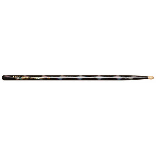 Vater Color Wrap 5A Black Optic Wood Tip Drumsticks