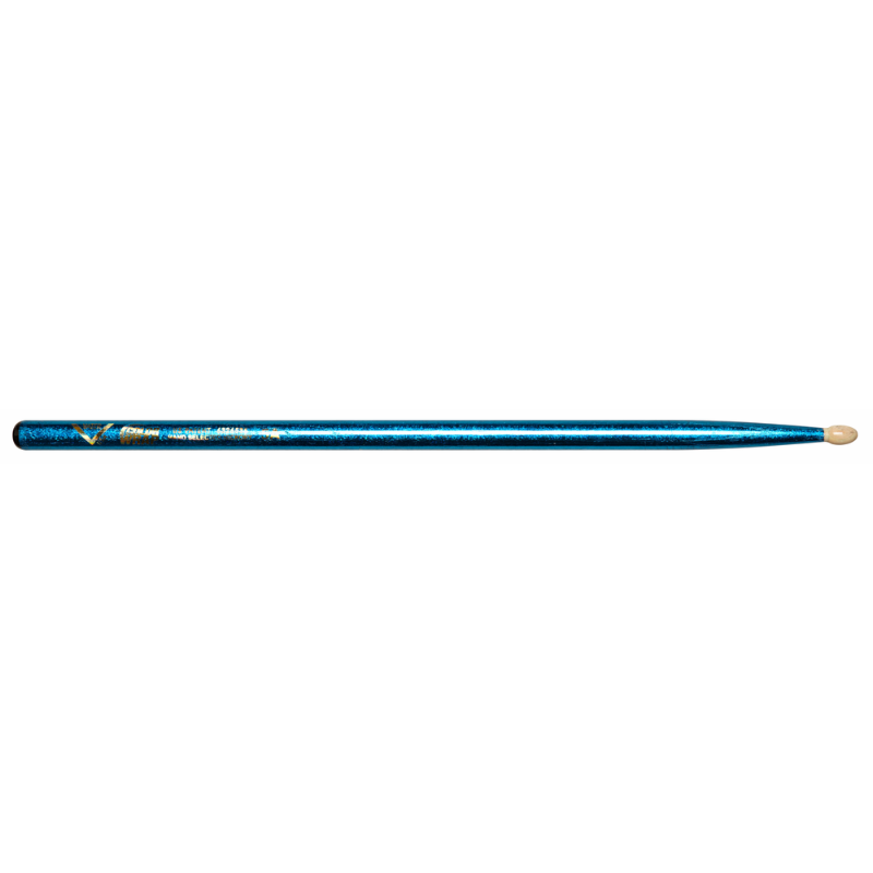 Vater Color Wrap 5A Drumsticks - Blue Sparkle Wood Tip