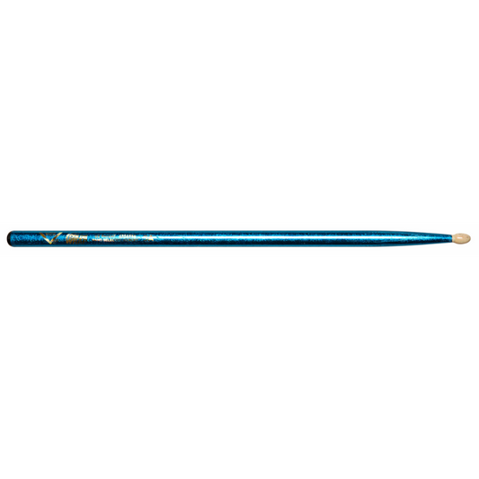 Vater Color Wrap 5A Blue Sparkle Drumsticks