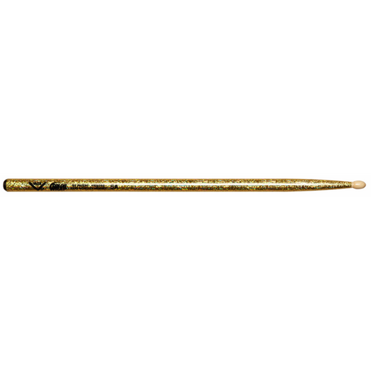 Vater Color Wrap 5A Gold Sparkle Wood Tip Drumsticks