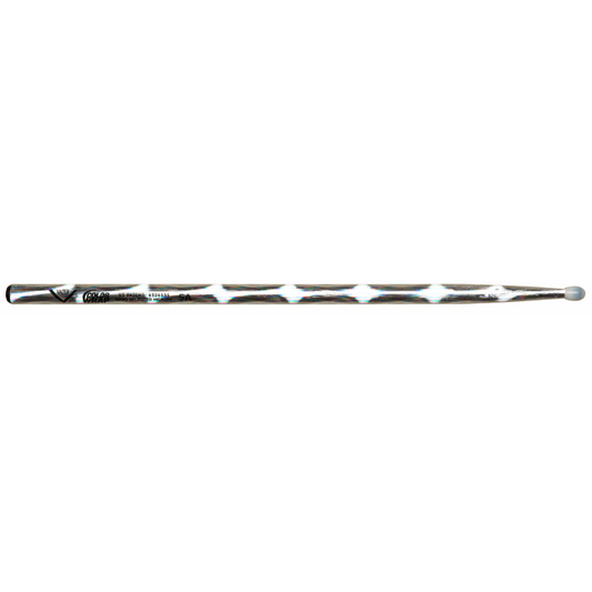 Vater Color Wrap 5A Silver Optic Nylon Tip Drumsticks