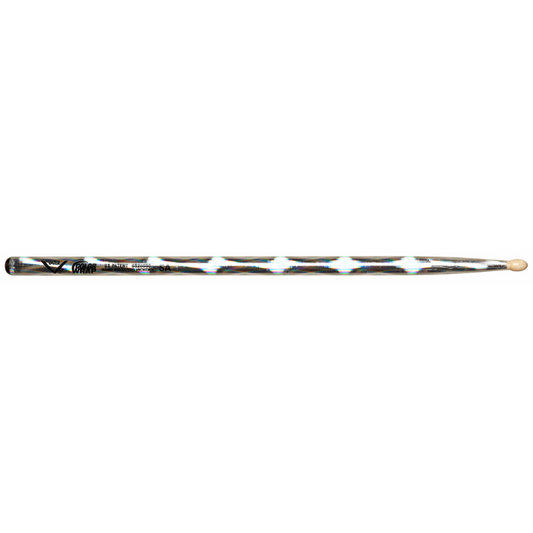 Vater Color Wrap 5A Silver Optic Wood Tip Drumsticks
