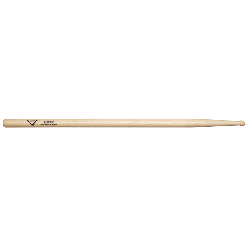 Vater Matrix Wood Tip Drumsticks 5A - Small Barrel Tip for Cymbal Clarity, Ideal for Jazz, Funk, R&B Drumming