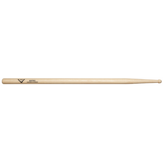 Vater Matrix Wood Tip Drumsticks 5A - Small Barrel Tip for Cymbal Clarity, Ideal for Jazz, Funk, R&B Drumming