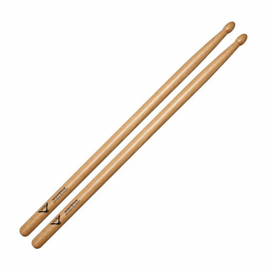 Vater Nightstick Wood Tip Drumstick - Large Oval Tip, Extra Weight, Long Shaft
