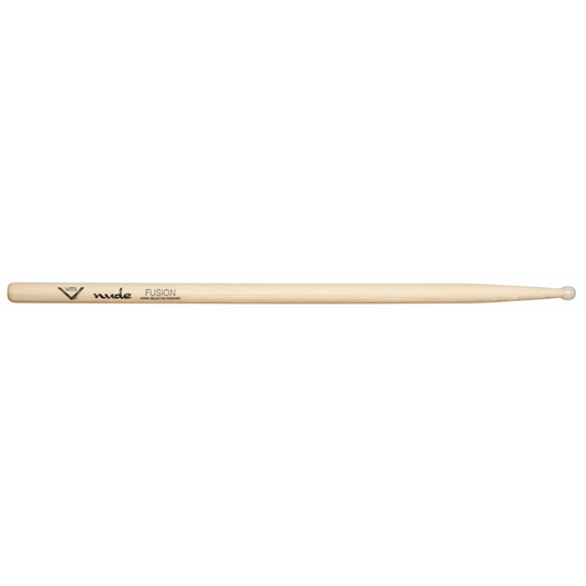 Vater Nude Fusion Nylon Tip Drumsticks - 5A/5B Grip, Small Round Tip for Cymbal Clarity