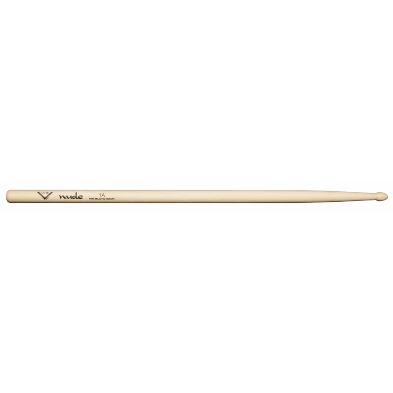 Vater Nude Series 1A Wood Tip Drumstick with 5B Grip and Acorn Tip