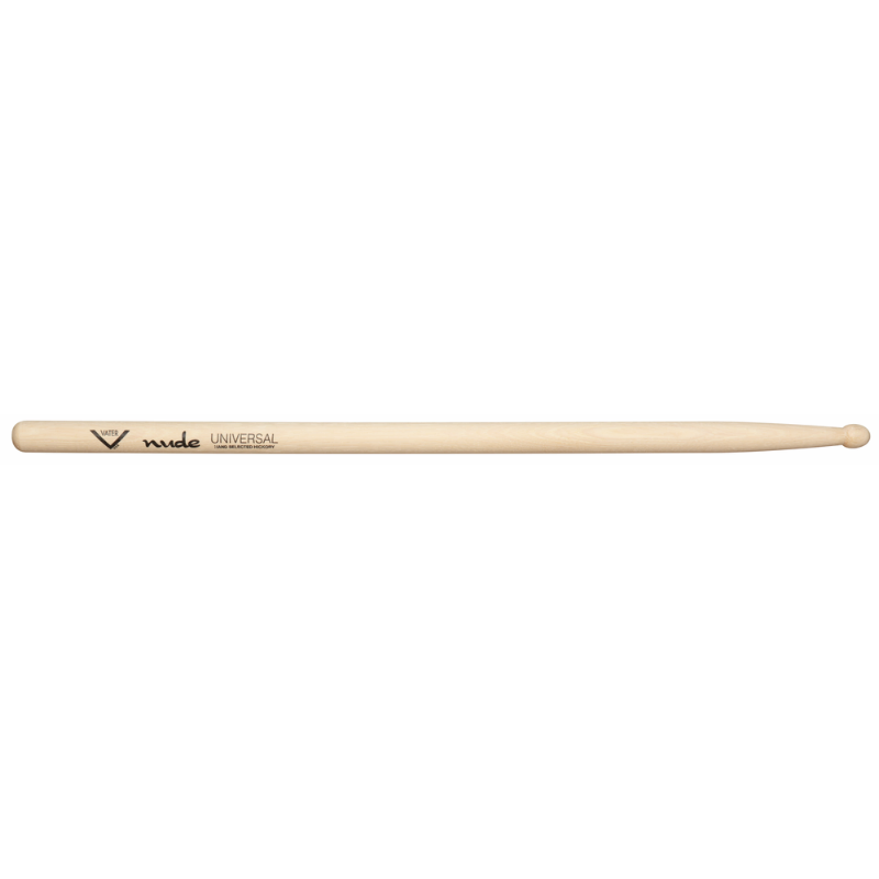 Vater Nude Universal Drumsticks - Sturdy Neck, Oval Tip, Lightweight, Extra Volume and Attack