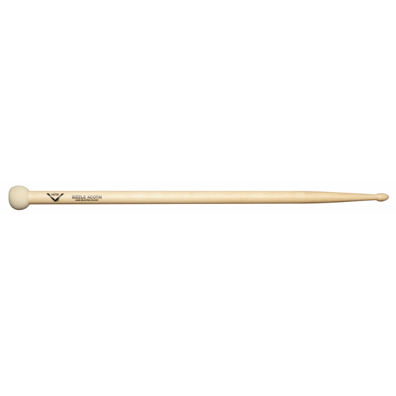 Vater Sizzle Fusion Acorn Drum Stick with Hard Felt Mallet Head, Hickory