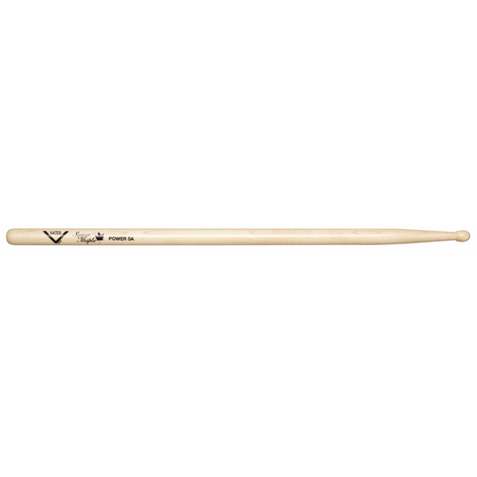 Vater Sugar Maple Power 5A Drumsticks - Wood Tip, Extra Length for Reach