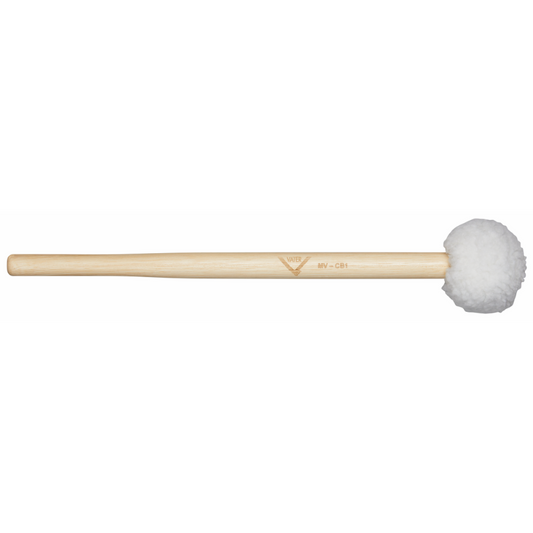 Vater Concert Bass Drum Mallet with Puff Fleece Head and Reverse Tapered Shaft
