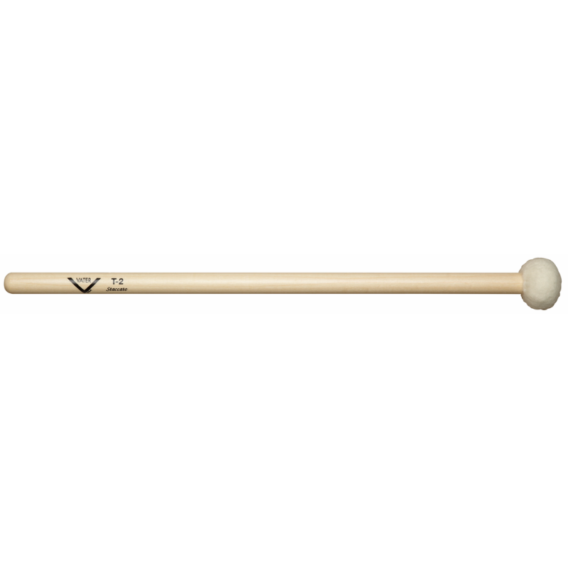 Vater Timpani Mallet T2 Medium Hard Staccato - Straight Shaft