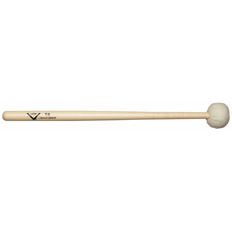 Vater Timpani Mallet T6 Medium Soft Multi-Purpose with Tapered Shaft