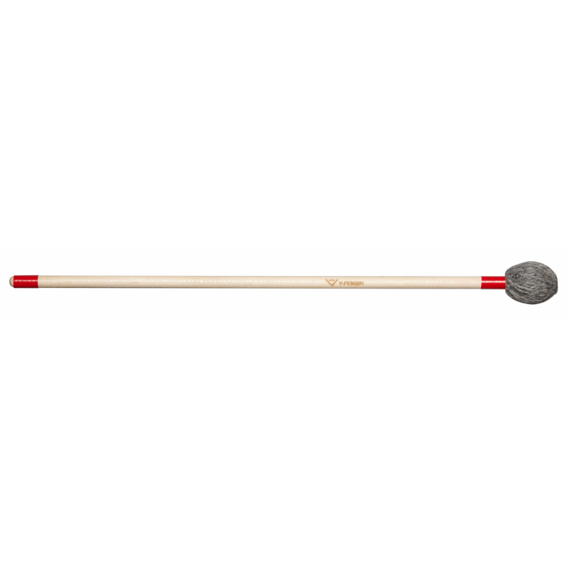 Vater V-Fem50H Front Ensemble Marimba Mallet - Birch, Hard, Oval Head, Multi-Ply Cord, Light Grey