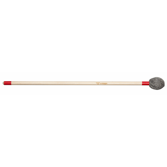 Vater V-Fem50H Front Ensemble Marimba Mallet - Birch, Hard, Oval Head, Multi-Ply Cord, Light Grey