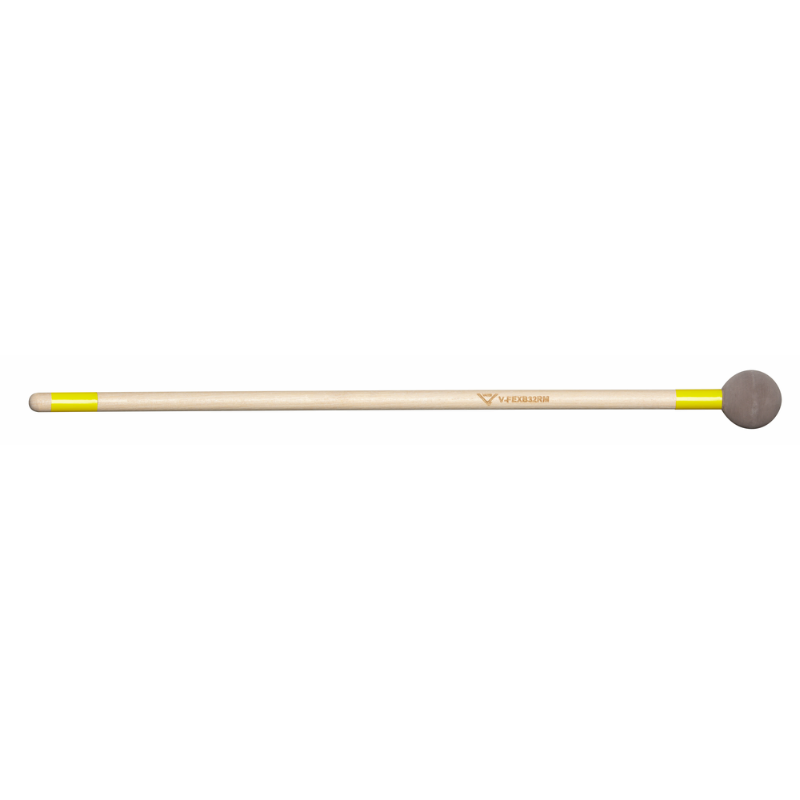 Vater V-FEXB32RM Front Ensemble Xylophone Bell Rubber Mallet - Medium, 1 1/8" Round Head, Brown, Birch