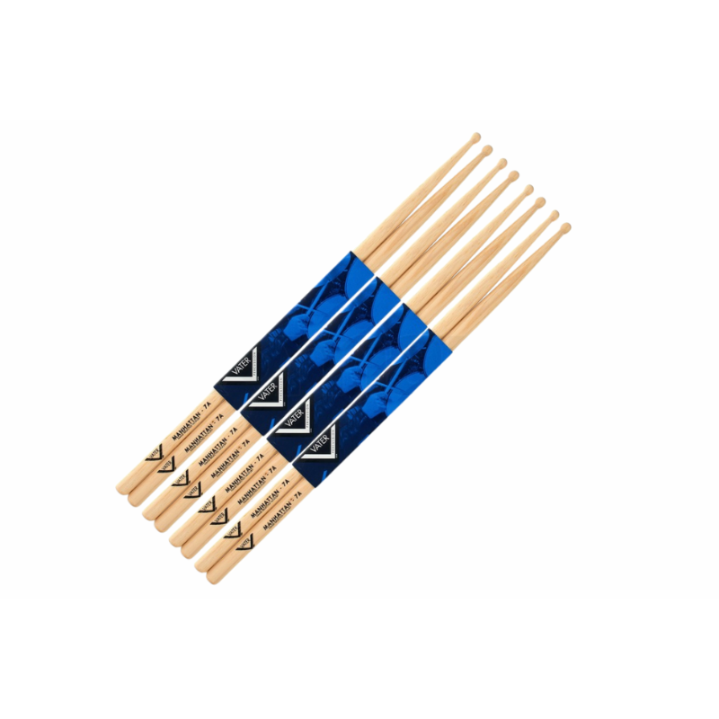 Vater 7A Manhattan Drumsticks 4-Pack