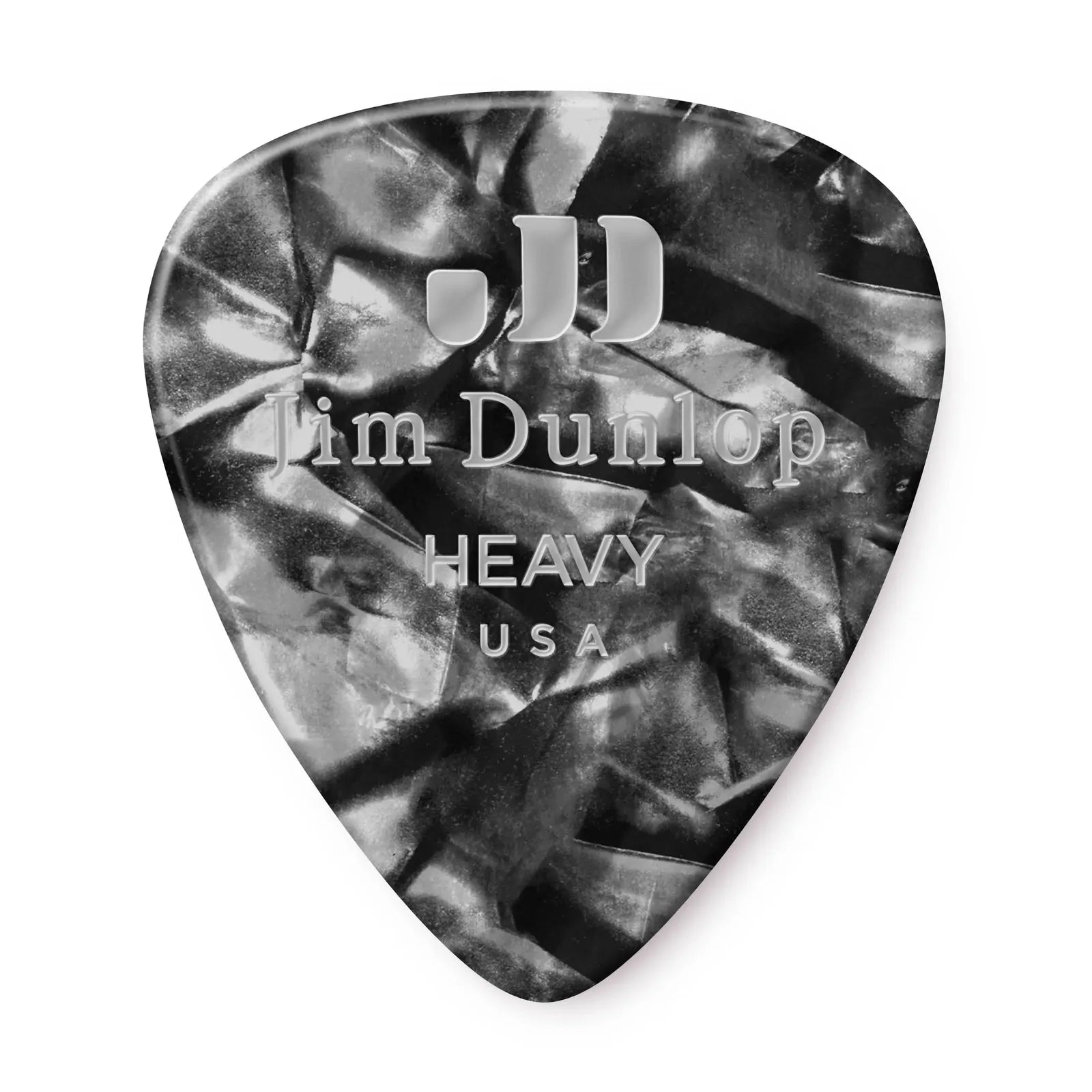 Jim Dunlop Pick Heavy  - Black Pearloid Class (Single)