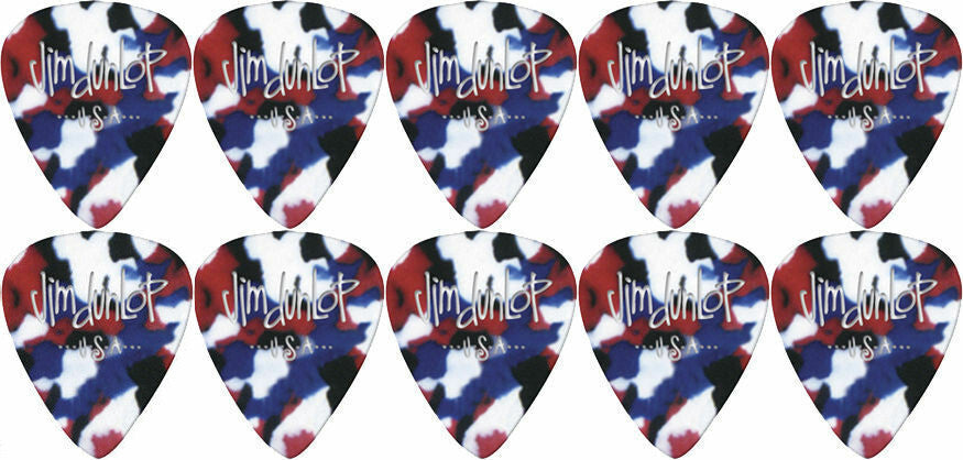 10 x Jim Dunlop Genuine Celluloid Confetti Heavy Gauge Guitar Picks *NEW*