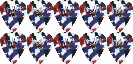 10 x Jim Dunlop Genuine Celluloid Confetti Heavy Gauge Guitar Picks *NEW*