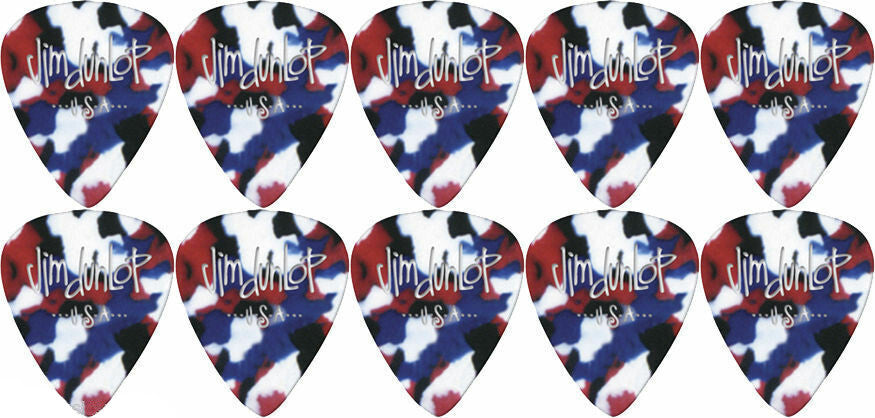 10 x Jim Dunlop Genuine Celluloid Confetti Medium Gauge Guitar Picks *NEW*