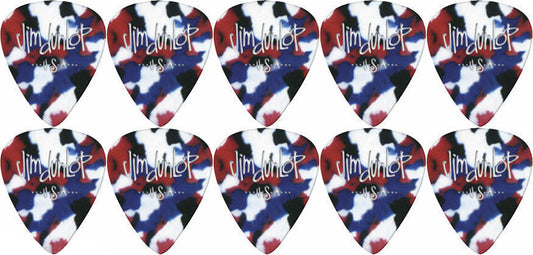 10 x Jim Dunlop Genuine Celluloid Confetti Medium Gauge Guitar Picks *NEW*