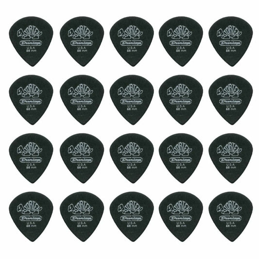20 x Jim Dunlop Tortex Jazz 3 Pitch Black .73mm Guitar Picks III Free Post