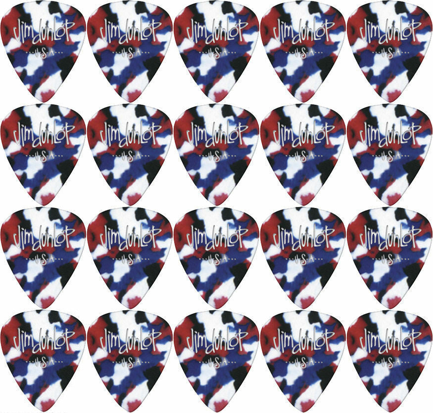 20 x Jim Dunlop Genuine Celluloid Confetti Extra-Heavy Gauge Guitar Picks *NEW*
