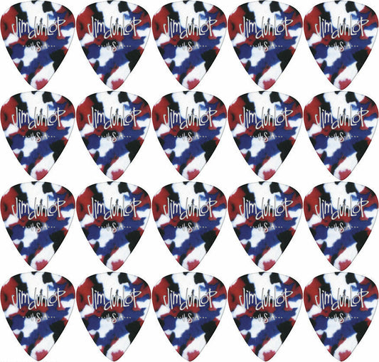 20 x Jim Dunlop Genuine Celluloid Confetti Extra-Heavy Gauge Guitar Picks *NEW*