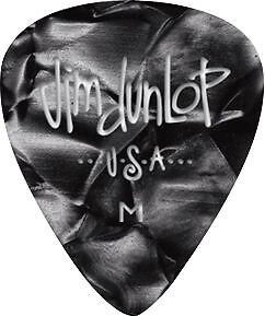 72 x Jim Dunlop Genuine Celluloid Black Pearloid Thin Gauge Guitar Picks *NEW*