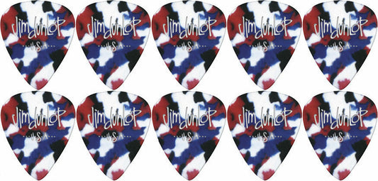 10 x Jim Dunlop Genuine Celluloid Confetti Thin Gauge Guitar Picks *NEW*