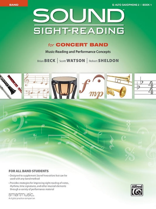 Sound Sight-Reading for Concert Band Book 1 - Alto Sax 2 by Beck, Watson, Sheldon - Alfred 48563