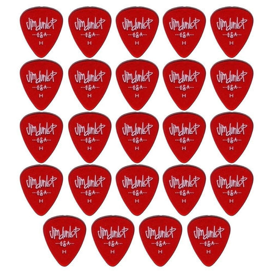 24 x Jim Dunlop Gels Heavy Gauge Guitar Picks USA Cheap Pack Red