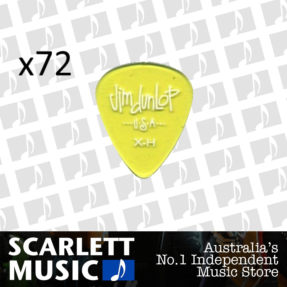 72 x Jim Dunlop Gels Extra Heavy Gauge Guitar Picks USA Cheap Pack Yellow — view 2