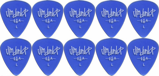 10 x Jim Dunlop Gels Blue Light Gauge Guitar Picks USA Cheap Pack