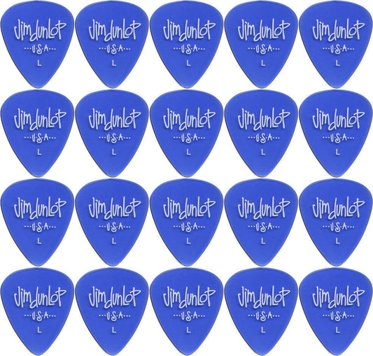 20 x Jim Dunlop Gels Blue Light Gauge Guitar Picks USA Bulk Pack
