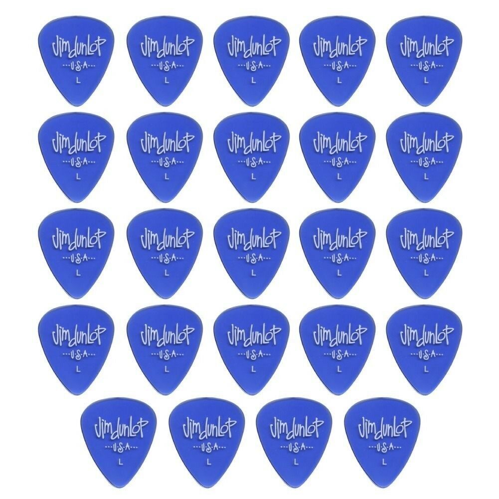 24 x Jim Dunlop Gels Light Gauge Guitar Picks USA Cheap Pack Blue