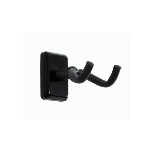 GATOR GFW-GTR-HNGRBLK Wall Mounted Guitar Hanger with Black Mounting Plate