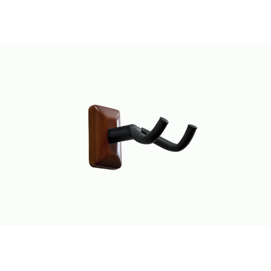 Gator Frameworks Wall Mounted Guitar Hanger with Mahogany Mounting Plate