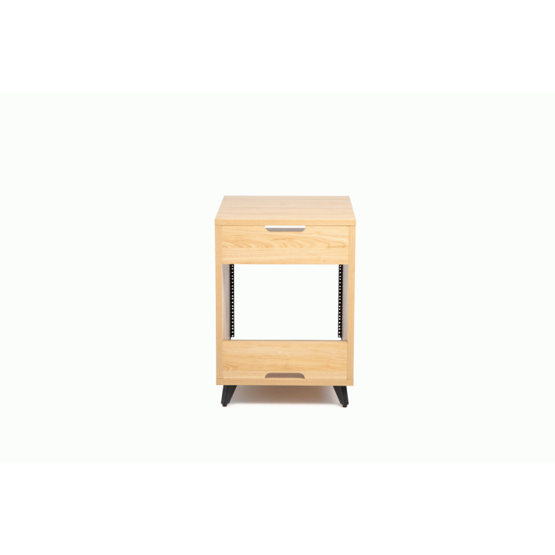 Gator GFW-ELITEDESKRK-MPL Elite Furniture Series 10U Studio Rack Table Natural Maple Finish — view 3