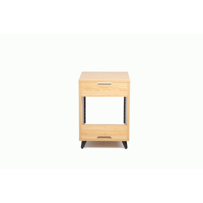 Gator GFW-ELITEDESKRK-MPL Elite Furniture Series 10U Studio Rack Table Natural Maple Finish — view 3