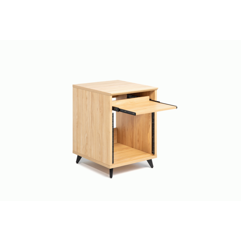 Gator GFW-ELITEDESKRK-MPL Elite Furniture Series 10U Studio Rack Table Natural Maple Finish — view 5