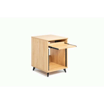 Gator GFW-ELITEDESKRK-MPL Elite Furniture Series 10U Studio Rack Table Natural Maple Finish — view 5