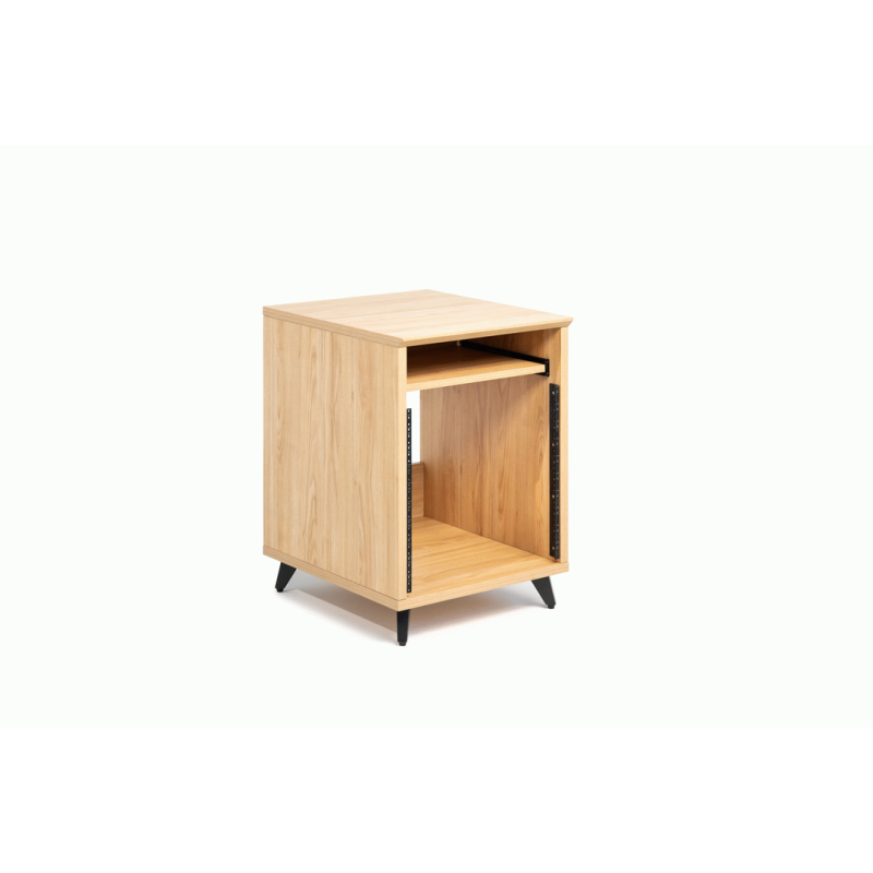 Gator GFW-ELITEDESKRK-MPL Elite Furniture Series 10U Studio Rack Table Natural Maple Finish — view 4