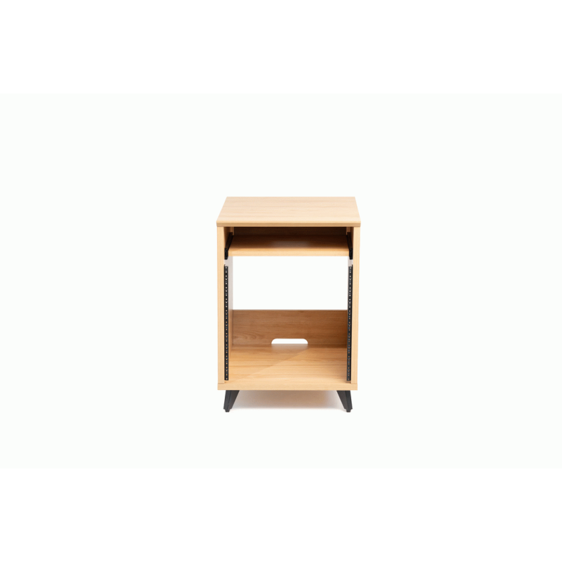 Gator GFW-ELITEDESKRK-MPL Elite Furniture Series 10U Studio Rack Table Natural Maple Finish — view 2