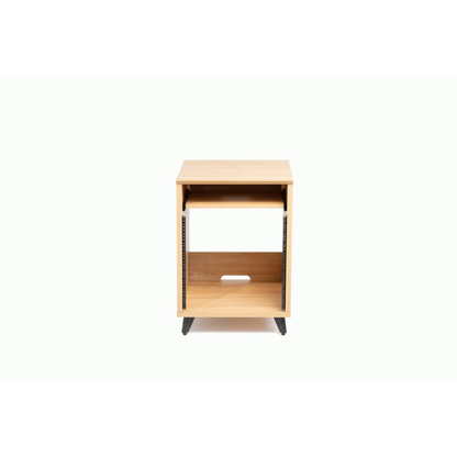 Gator GFW-ELITEDESKRK-MPL Elite Furniture Series 10U Studio Rack Table Natural Maple Finish — view 2