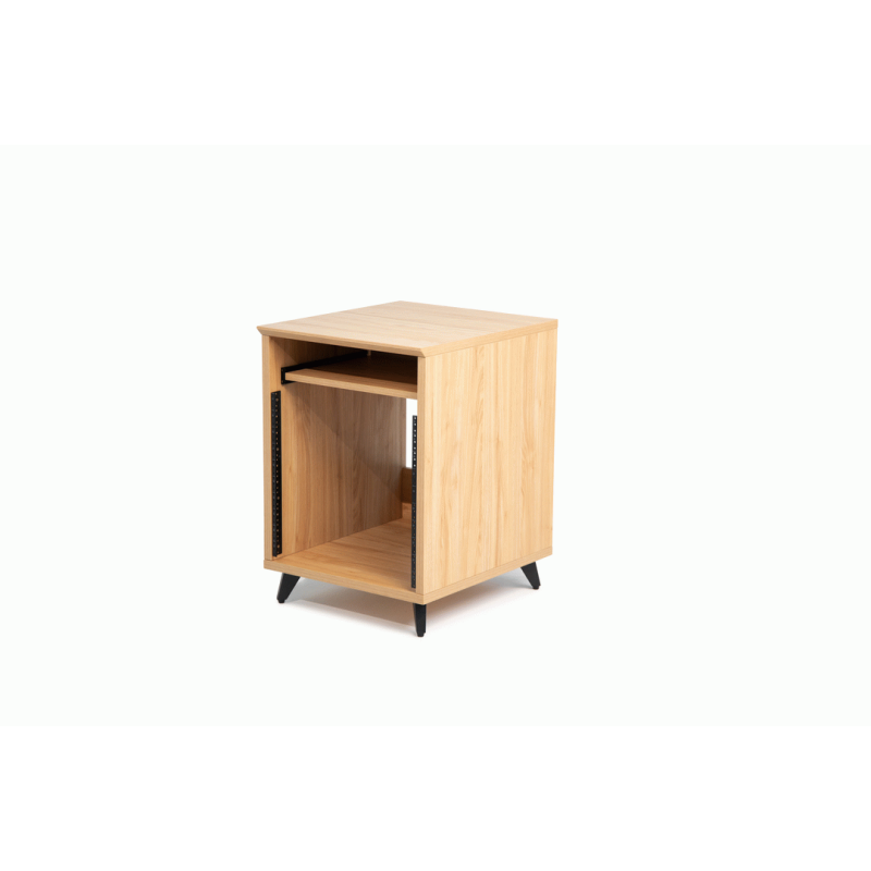 Gator GFW-ELITEDESKRK-MPL Elite Furniture Series 10U Studio Rack Table Natural Maple Finish