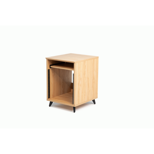 Gator GFW-ELITEDESKRK-MPL Elite Furniture Series 10U Studio Rack Table Natural Maple Finish