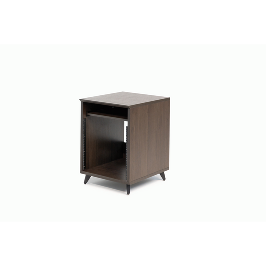 Gator GFW-ELITEDESKRK-BRN Elite 10U Studio Rack Table in Dark Walnut Finish